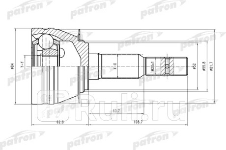 Шрус наружн к-кт 33x52x29 daewoo: lanos nubira espero 95- PATRON PCV1311  для Разные, PATRON, PCV1311