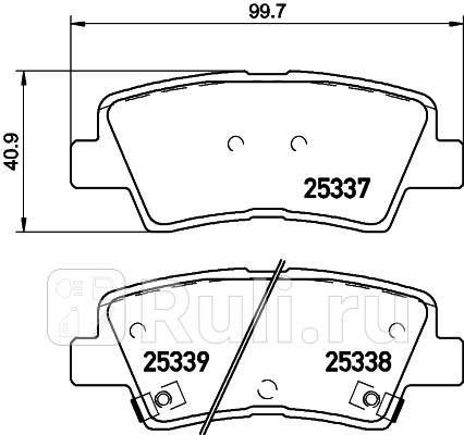 NP6020 - Колодки тормозные дисковые задние (NISSHINBO) Kia Rio 4 седан (2017-2020) для Kia Rio 4 седан (2017-2021), NISSHINBO, NP6020