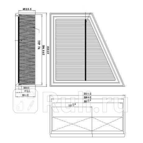 Фильтр воздушный seat ibiza (2010-), skoda fabia (2007-), vw polo (2009-) DOUBLE FORCE DFA2295  для Разные, DOUBLE FORCE, DFA2295