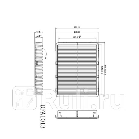 Фильтр воздушный optima (d4) optima (d5) elantra (c2) sonata (c1) turbo DOUBLE FORCE DFA1013  для Разные, DOUBLE FORCE, DFA1013