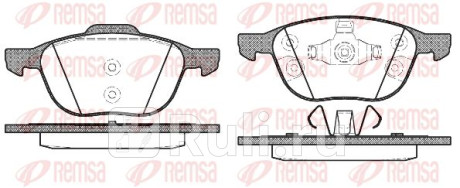 1082.30 - Колодки тормозные дисковые передние (REMSA) Mazda Premacy (1999-2001) для Mazda Premacy (1999-2001), REMSA, 1082.30