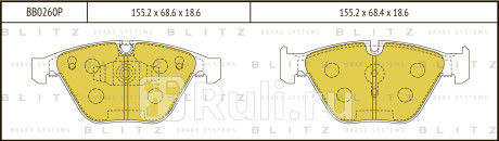 Колодки тормозные дисковые передние bmw 3(e90,91,92,93) 06- BLITZ BB0260P  для Разные, BLITZ, BB0260P