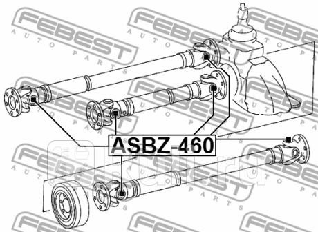 Крестовина кардана mercedes benz sprinter 906 2005-2013 asbz-460 FEBEST ASBZ-460  для прочие 2, FEBEST, ASBZ-460
