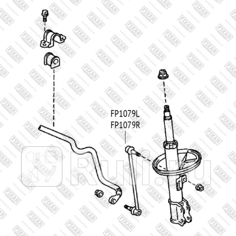 Тяга стабилизатора передняя левая toyota camry 96- lexus rx300 00- FIXAR FP1079L  для Разные, FIXAR, FP1079L