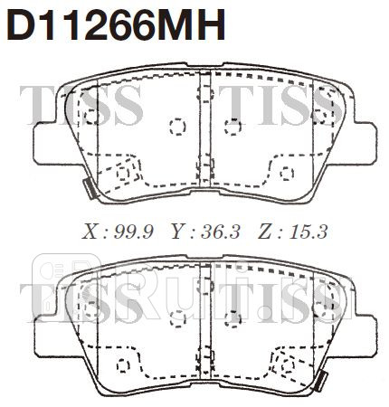 D11266MH - Колодки тормозные дисковые задние (MK KASHIYAMA) Kia Soul 2 (2013-2019) для Kia Soul 2 (2013-2019), MK KASHIYAMA, D11266MH