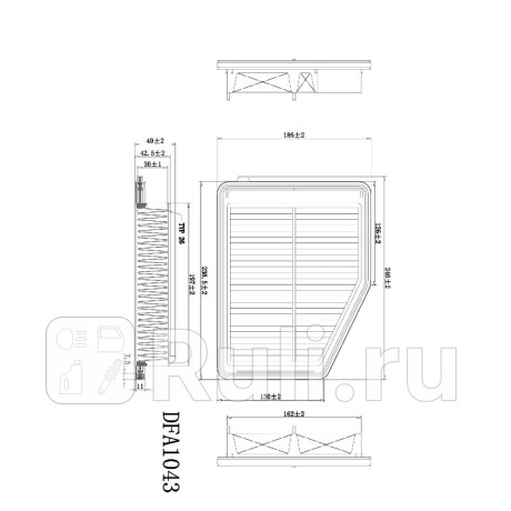 Фильтр воздушный civic tourer ix (fk) civic хэтчбек ix (fk_) DOUBLE FORCE DFA1043  для Разные, DOUBLE FORCE, DFA1043