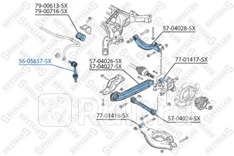 Тяга стабилизатора chevrolet captiva 06- STELLOX 56-05657-SX  для Разные, STELLOX, 56-05657-SX