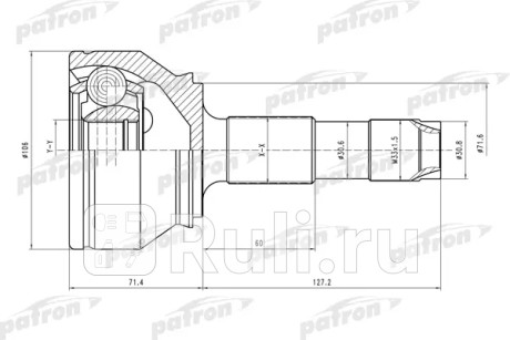 Шрус наружн к-кт citroen: jumper 06-, fiat: ducato 06-, peugeot: boxer 06- PATRON PCV4598  для Разные, PATRON, PCV4598