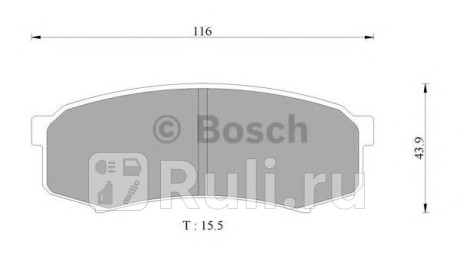 0986AB2074 - Колодки тормозные дисковые задние (BOSCH) Lexus GX 460 (2009-2020) для Lexus GX 460 (2009-2021), BOSCH, 0986AB2074
