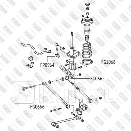 Тяга стабилизатора задняя левая правая toyota camry 06- FIXAR FP0964  для Разные, FIXAR, FP0964